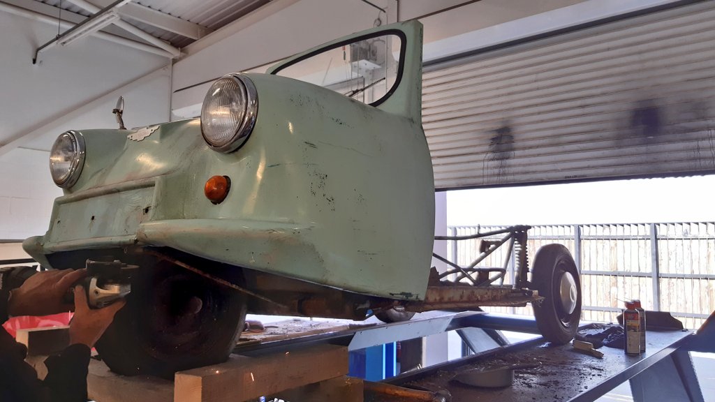 TTShields's tweet photo. From a social history perspective, one of the most interesting transport restoration projects currently in progress @BCLivingMuseum #Invacar #Mk12 https://t.co/lzBsI7wl5B