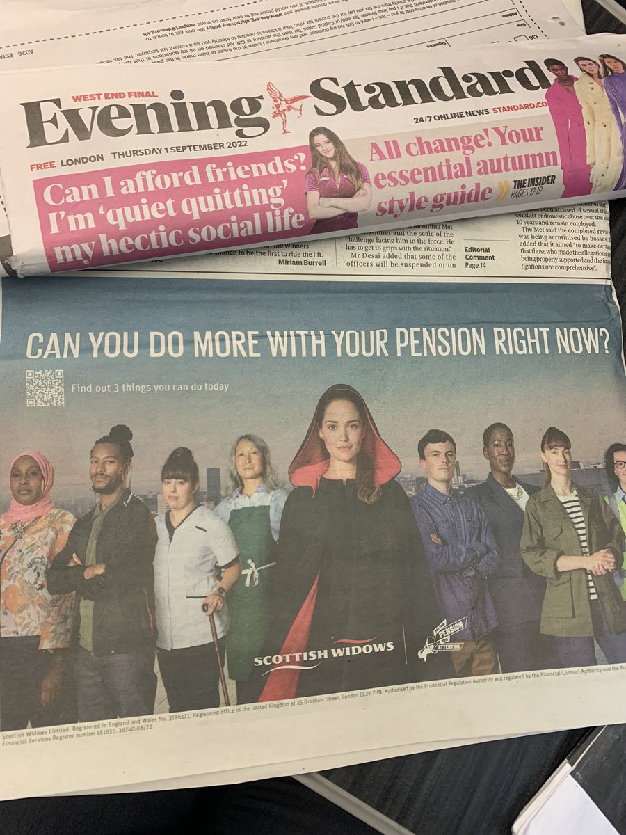 Nice to pick up a paper on the way home and see <a href="/ScottishWidows/">Scottish Widows</a> backing the <a href="/PensionAttn/">Pay Your Pension Some Attention!</a> campaign

#pensionattention
