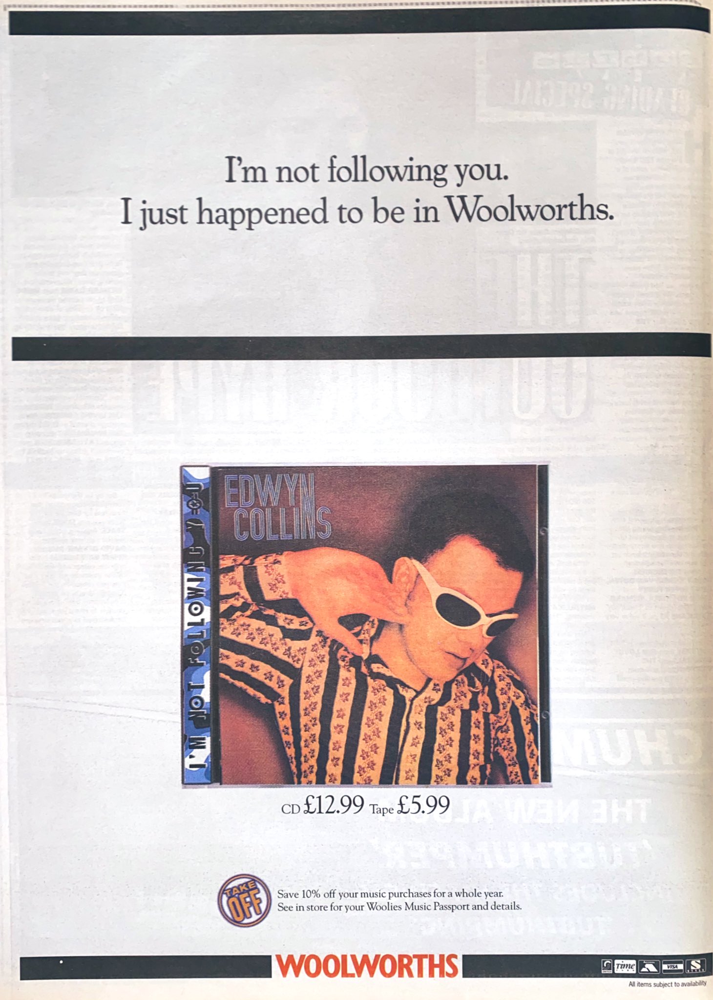 Happy 25th birthday to \"I\m Not Following You\" by Edwyn Collins.

Who\s got a copy of this album? 