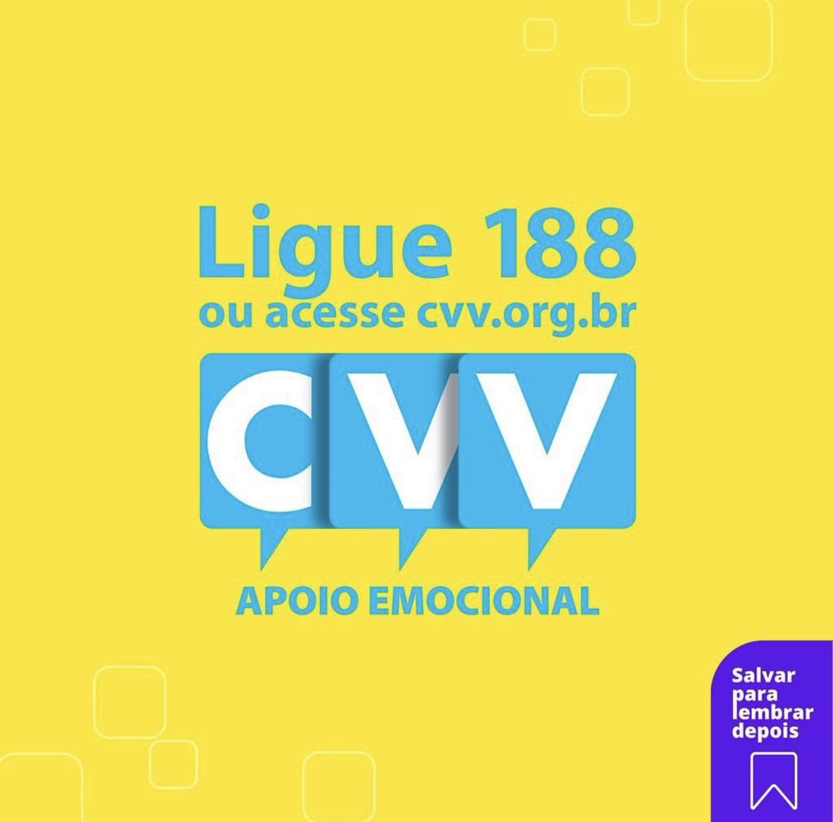 _jorgegomes's tweet photo. “O suicida não quer parar de viver ele quer para de sofrer.”
Botega, 2019
#setembroamarelo #procureajuda https://t.co/KRaMNJXZDt