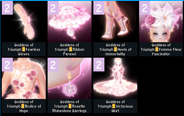 Full Goddess of Triumph Set Giveaway
Nothing is Required Like / Retweet Follow Would be Appreciated LOL
Ends in 3 Days (Please Leave User)
#RoyaleHigh #RoyaleHighTrading #rhgiveaways