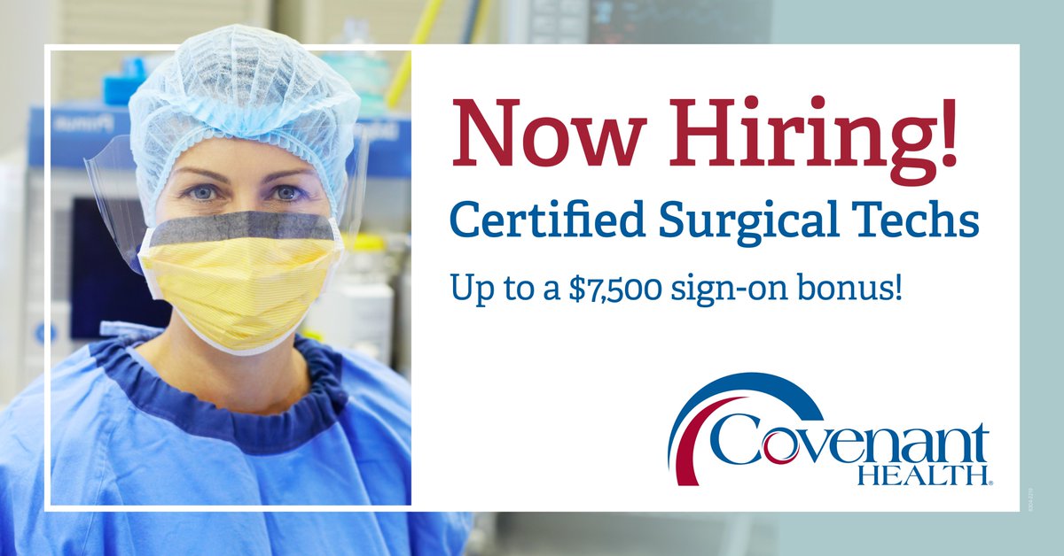 Are you a CST looking to make a change? There has never been a better time to apply! To learn about all the things Covenant can do for you and how to apply, please click here: bit.ly/3RwthQS