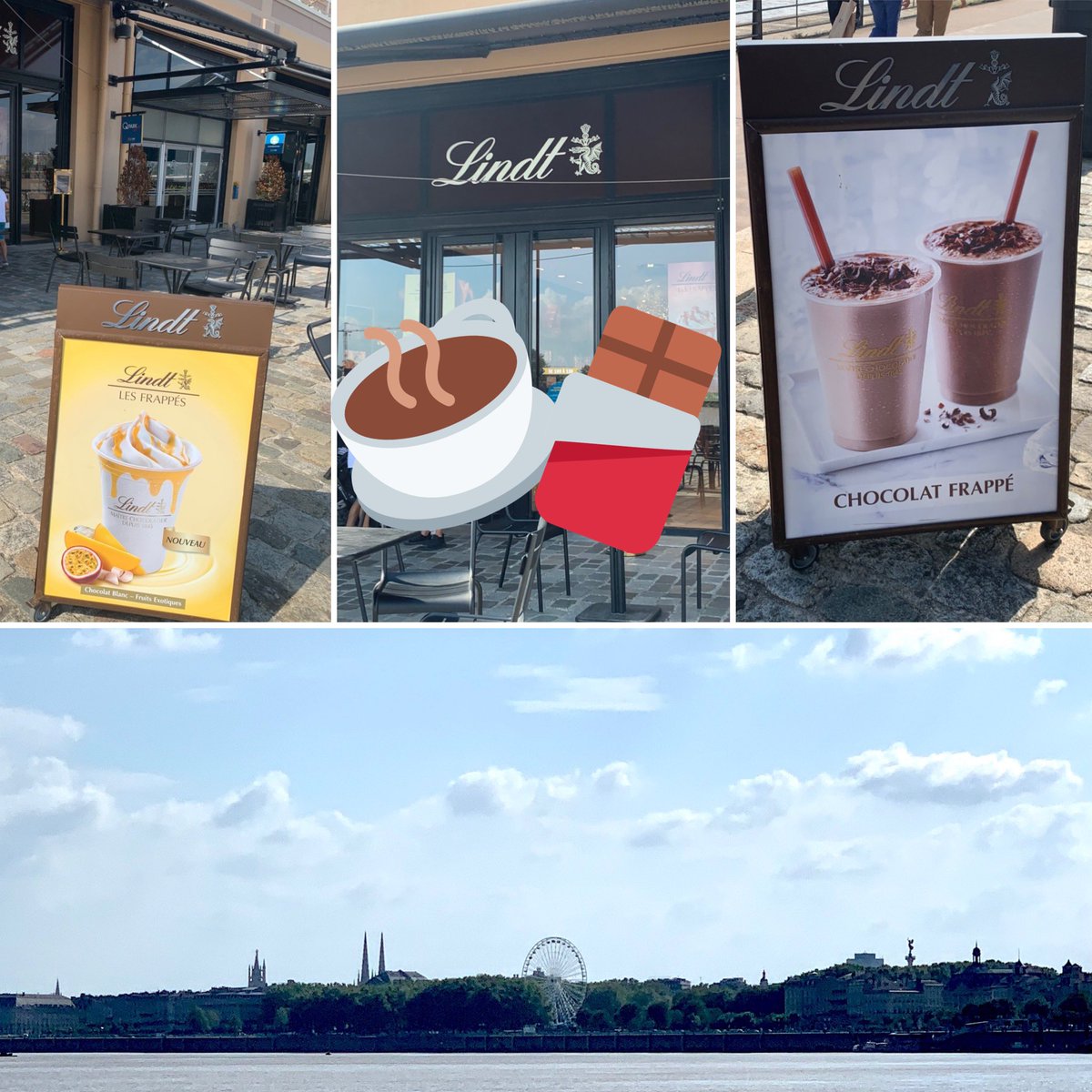 KtAllenWriting's tweet image. Look what I found as a field trip destination for your #hotchocolatechallenge @TobyJamesAuthor 
 @Lindt cafe with a view in Bordeaux 🍫🇫🇷☕️