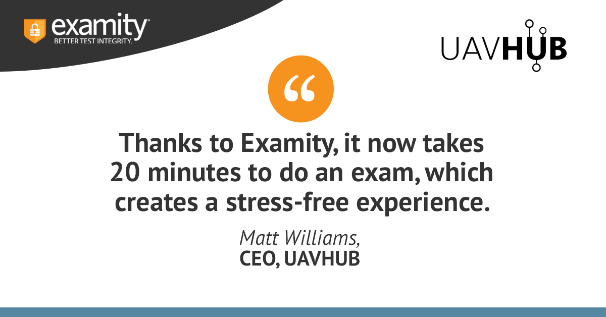 examity's tweet photo. When UK-based @theUAVHUB needed to switch to an external #ProctoringSolution with a European management team, they chose to partner with #Examity, whose flexible and scalable solution provided a convenient and streamlined #testing experience. Learn more: https://t.co/Ee3rf6RpL0 https://t.co/V7LmesIOyd