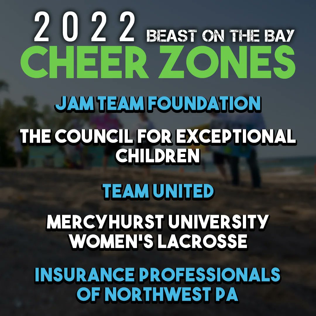 They're ready and raring to cheer you on all the way to the Finish Line. Introducing our 2022 Beast on the Bay Cheer Zones 📣 Be sure to look for them on the course!