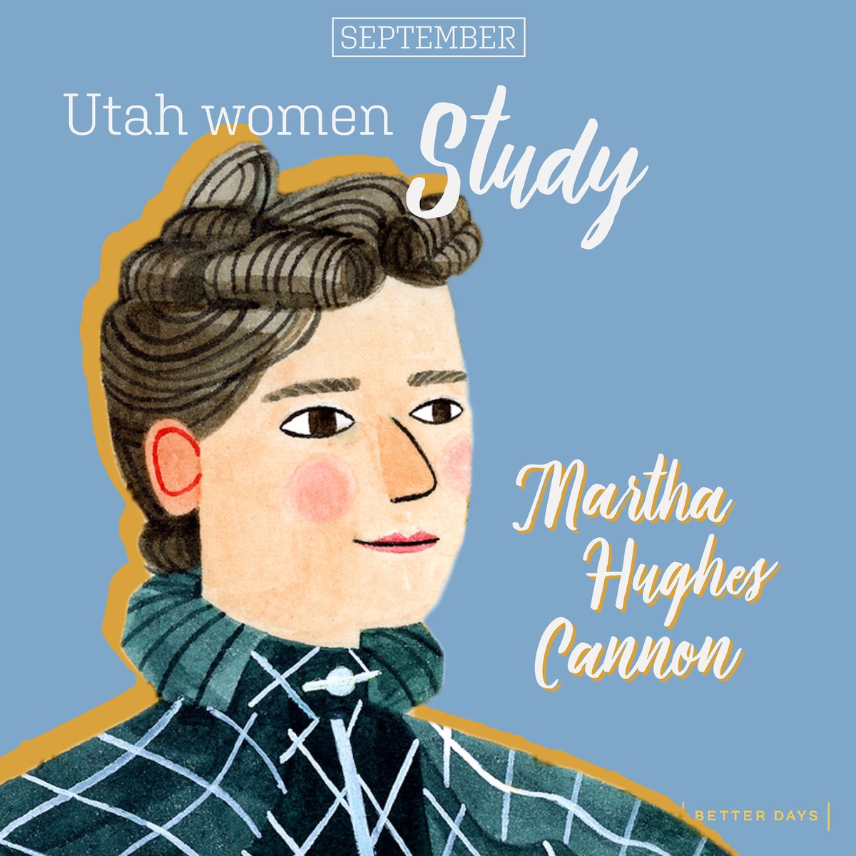 BetterDays2020's tweet photo. Martha Hughes Cannon earned 4 degrees by 25 and used them to improve #publichealth in UT. Her education made her a powerful and persuasive advocate. Thanks to her, we have @UtahDHHS keeping us healthy! https://t.co/5etjl1j0b2
#herstory #UtahWomenLead #uted #utpol #SendMartha https://t.co/3zaGK2vk6B