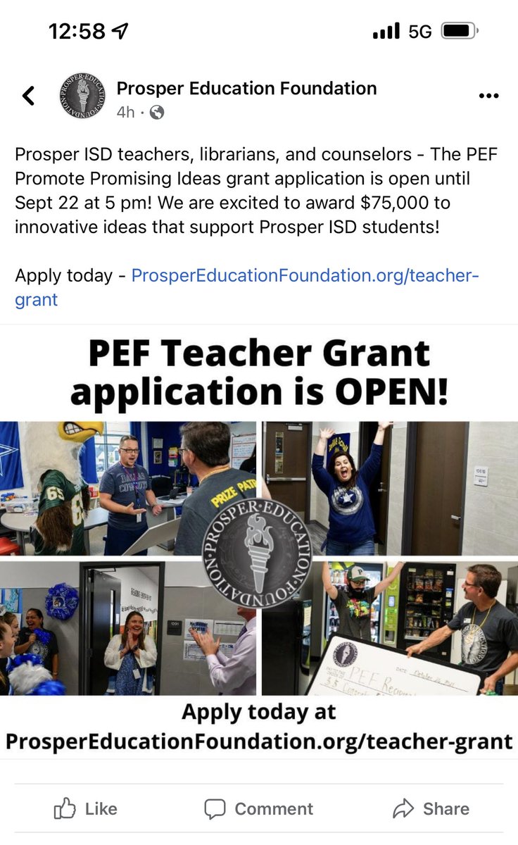 Prosper Rogers Middle School PTO tweet media