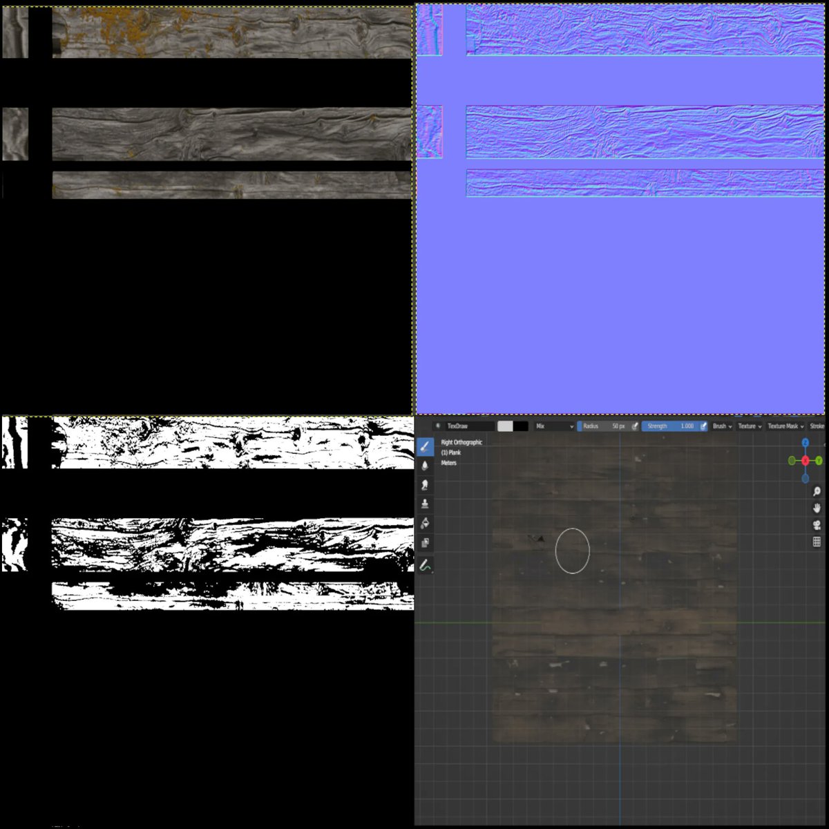 Working on new discovered features on #gimp and <a href="/Blender/">Blender 🔶</a>
To paint texture and generate normal map and height map!

#texturing #gamedev #3d #unity3d
