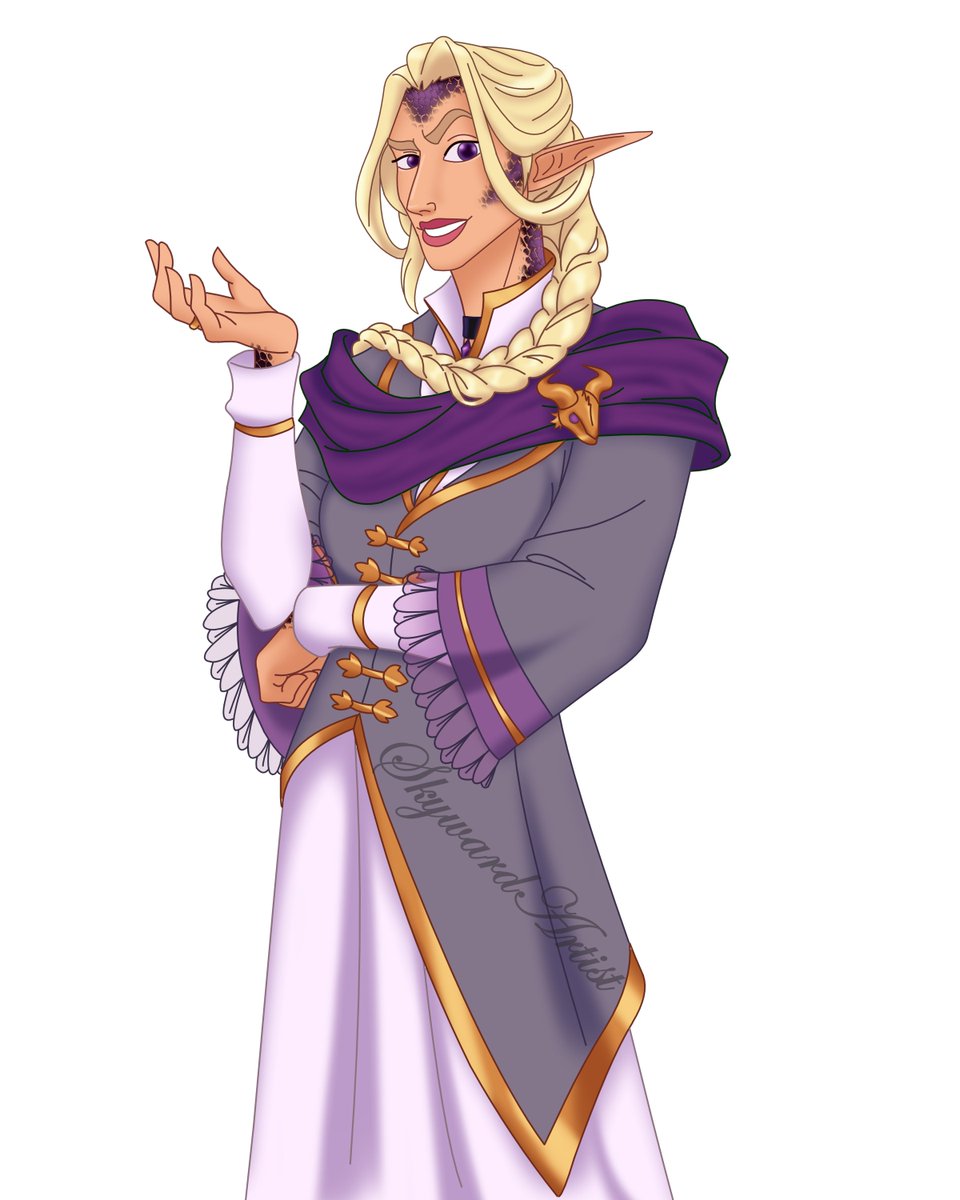 SkywardArtist's tweet photo. Varie Aishun. I love this draconic sorceress. She's a bit quirky, but she's easily one of the best friends you could ask for. #dnd #dnd5e https://t.co/Q1HvbGxhEH