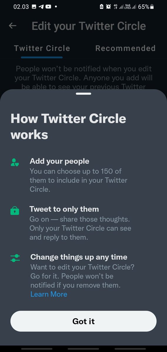 sofiaflorina's tweet image. This new Twitter feature is very good, we can choose whether our posts are addressed to the public or to our Twitter circle. I took these screenshots from my Samsung Galaxy A10s. 

#newfeature #TwitterCircle #twitterfeature #twitternewfeature #twitterfeatures #twitter