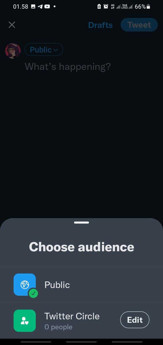 sofiaflorina's tweet image. This new Twitter feature is very good, we can choose whether our posts are addressed to the public or to our Twitter circle. I took these screenshots from my Samsung Galaxy A10s. 

#newfeature #TwitterCircle #twitterfeature #twitternewfeature #twitterfeatures #twitter