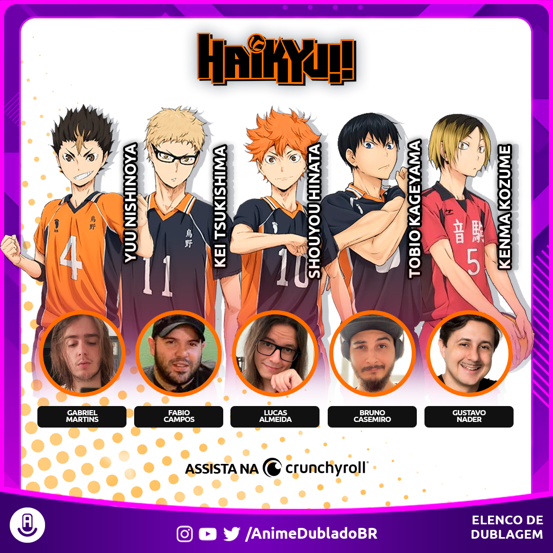 Haikyuu!!  Crunchyroll adiciona 1ª temporada dublada ao catálogo