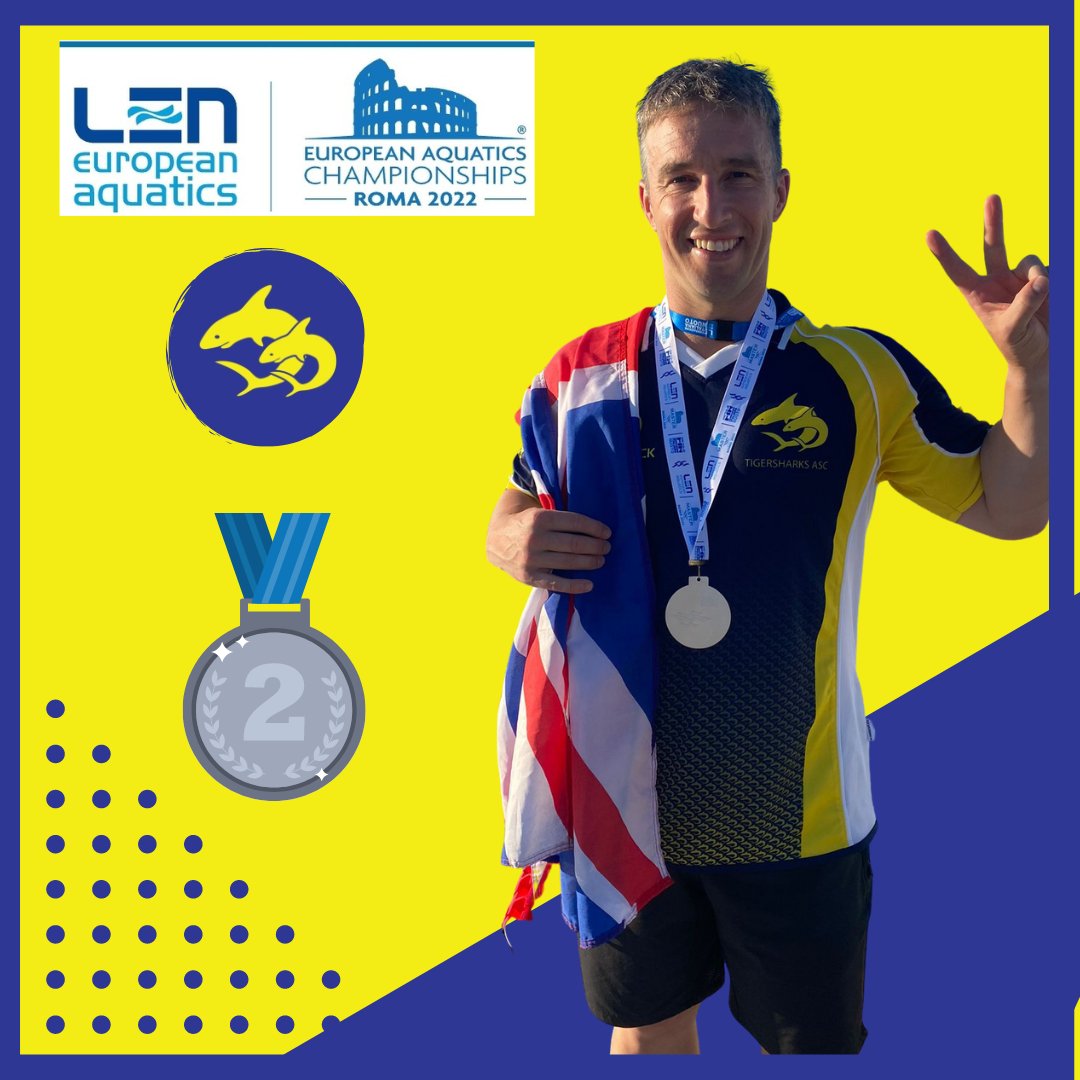 Tigersharks_ASC's tweet photo. Jon Audis takes the silver medal in the 200 back 🎉 Absolutely brilliant racing @LENaquatics  European Masters. 

#tigersharksasc #Roma2022 #europeanmasters #mastersswimming #200back https://t.co/iuICKiJ6s1