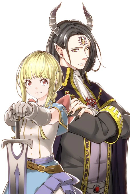 今日の過去絵は魔王がずっと見ている、の連載予告カットです。エリー髪型違うし…!! 