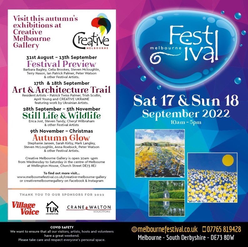 JackmansArt's tweet photo. Find us in the vicarage garden at this years @themelbournefestival September 17th - 18th 😍

We’ll have lots of products for you all to try and buy 😍

For all links to any events we’re at please see the below link:

https://t.co/atePRUCxQM

#jackmansartmaterials https://t.co/J6kgvfg8Ag