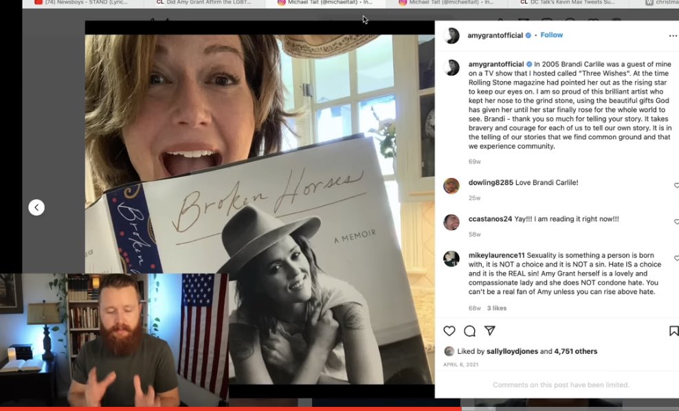 drleahpayne's tweet photo. This YouTuber doesn't approve of #AmyGrant because she endorsed #BrandiCarlile and doesn't want people listening to the #Newsboys because they have worked with #DCTalk who does not renounce #KevinMax. Do you know of any #CCM commentators with OPINIONS about #CCM? LMK! https://t.co/mre7MBzSug