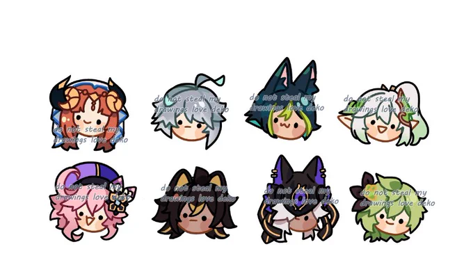 One of my goals is to make pins of this smol series, wich ones you would like to see as little pins? uwu 