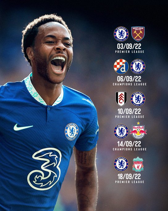 CobhamFinest's tweet photo. 🚨Chelsea fixture list for the next 5 games.
INCL:Champions League &amp; Premier League🚨
@ChelseaFC https://t.co/MCG0arWYlw