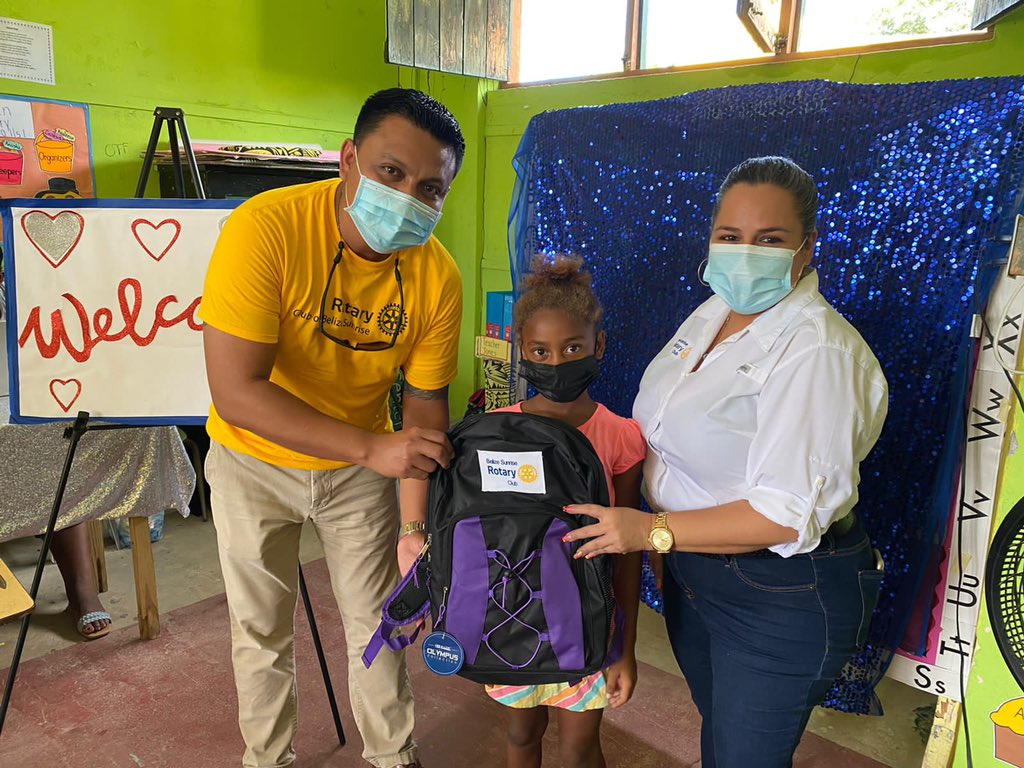 BelizeRotary's tweet photo. Backpack handover day. The first batch was handed over at St John’s Anglican School today. @Rotary4250 https://t.co/6ackdtVyYe