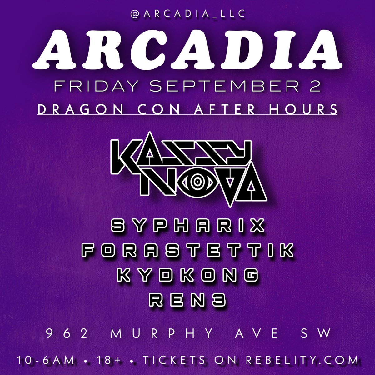 This weekend!! meet us at the site for the dopest #DragonCon after parties!!! vibes till sunrise with a stacked lineup friday AND saturday 🔥👀 link in bio for tickets😈