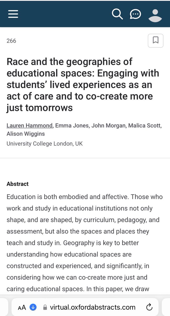Lauren Hammond (@drlaurenhammond) on Twitter photo So great to attend #RGSIBG2022 in Newcastle to engage with fascinating research, and to present our research on race and the geographies of educational spaces @esjones_ucl <a href="/ally_wiggins/">Ally is RESISTING💪🏽🇩🇲🇬🇧</a> <a href="/ioecttr/">Centre for Teachers & Teaching Research</a> Thank you to <a href="/GeogEd_RGS/">Geography & Education Research Group (GeogEd)</a> for convening the session! So great to attend #RGSIBG2022 in Newcastle to engage with fascinating research, and to present our research on race and the geographies of educational spaces @esjones_ucl <a href="/ally_wiggins/">Ally is RESISTING💪🏽🇩🇲🇬🇧</a> <a href="/ioecttr/">Centre for Teachers & Teaching Research</a> Thank you to <a href="/GeogEd_RGS/">Geography & Education Research Group (GeogEd)</a> for convening the session!