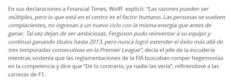 VSportsTM's tweet photo. Toto Wolff, jefe del equipo de Mercedes 🏎️, contó que estudió el comportamiento de Manchester United con Alex Ferguson para entender cuál era la clave del éxito en el tiempo. Muy interesante. https://t.co/Oanc0bXDZi