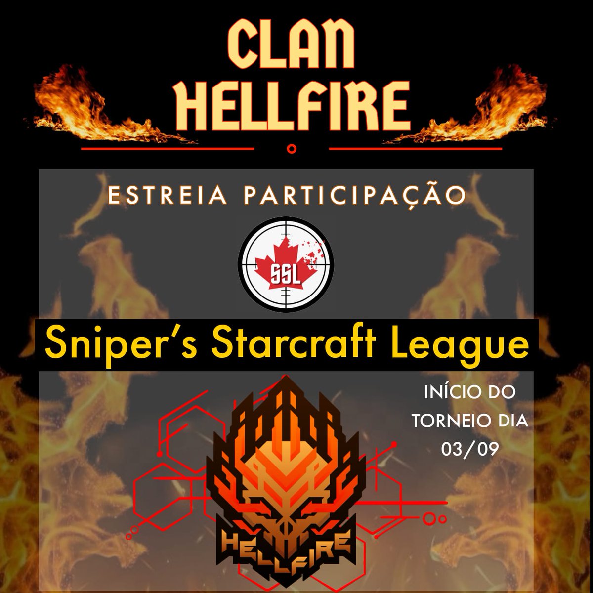 Fico feliz e satisfeito em anunciar a participação do Clan HellFire na STL nas 4 divisões

Vamos batalhar pesado para representar bem a comunidade BR e mostrar que estamos com tudo

div 4 até 4400-4500
div 3 até 4900-5000
div 2 até 5400-5500
div 1 sem limite

🔥GOGO HELLFIRE!🔥