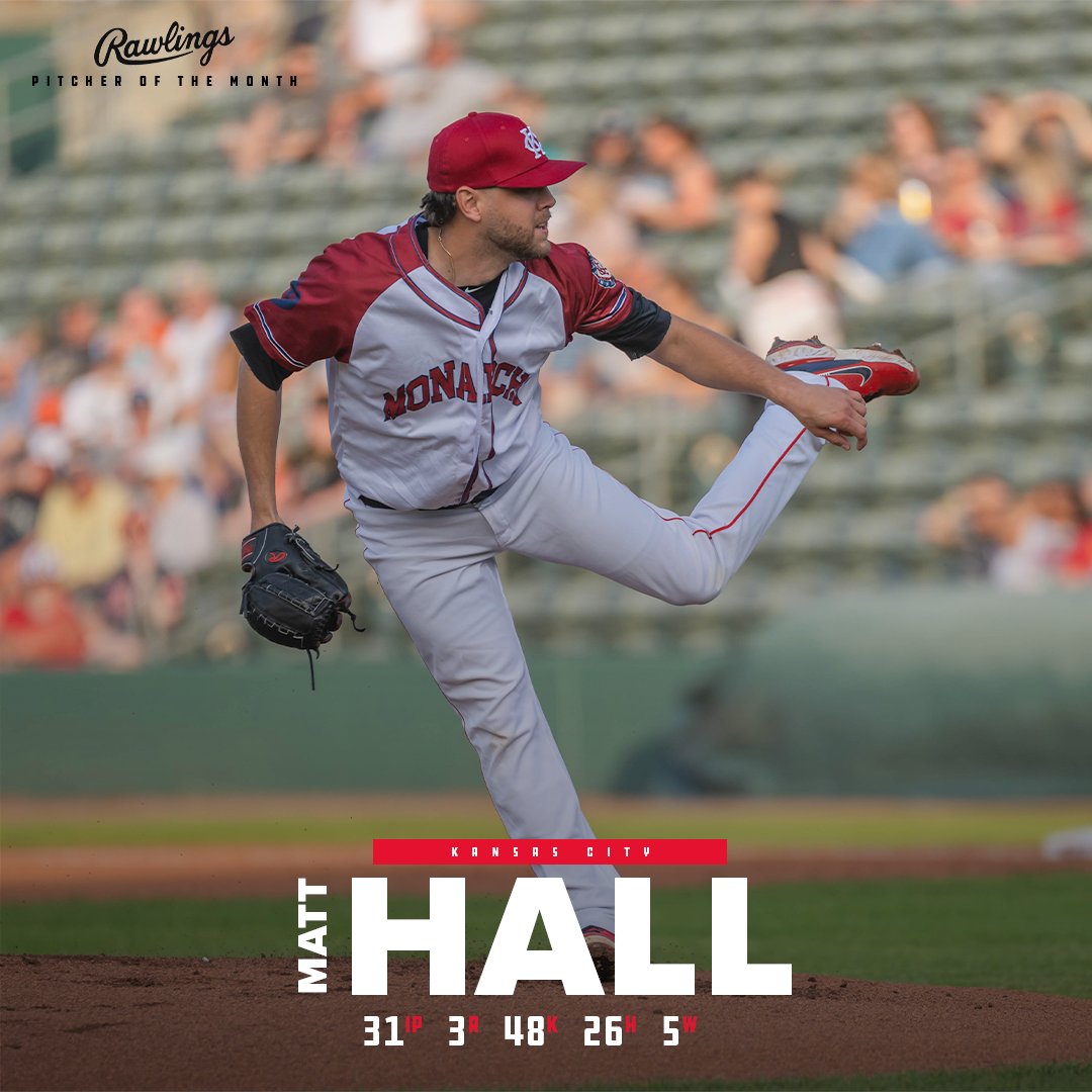 Nothing but strikeouts were on Matt Hall's mind in August 🤔

#WePlayToWin | <a href="/kscitymonarchs/">Kansas City Monarchs</a>