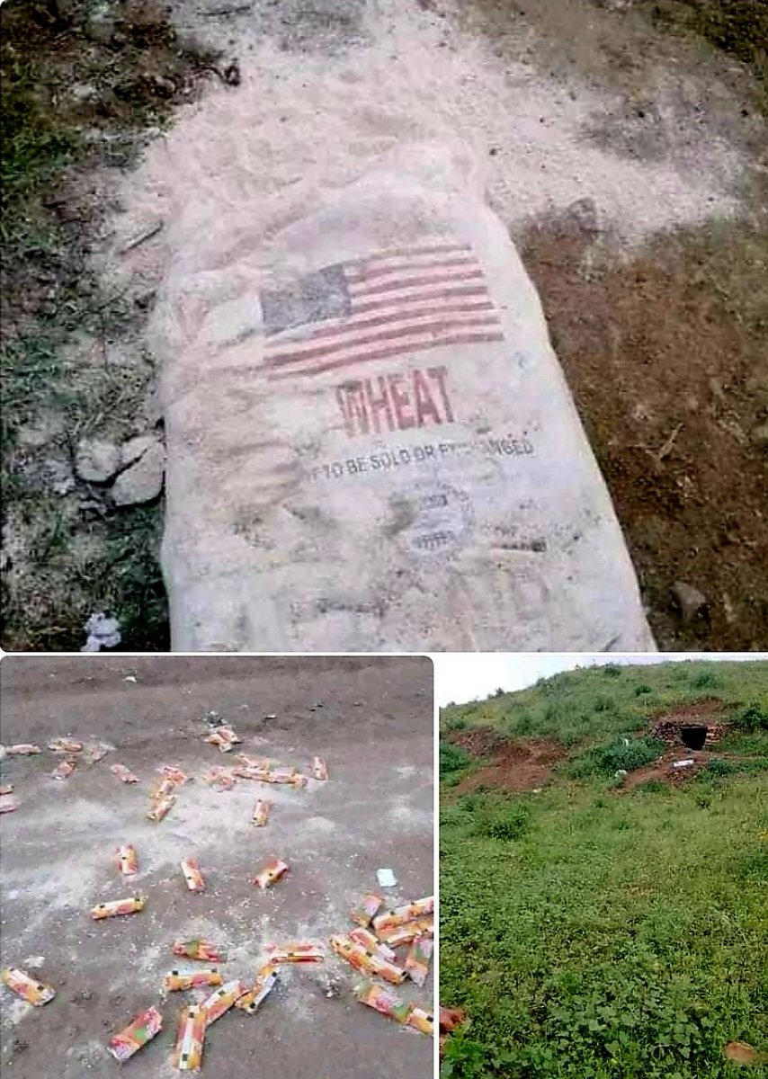 USAID Food aid to Tigray, ended up in TPLF trenches of #Abergele #WagHimra zone of Amhara region.
The west and #USAID long history of funding TERRORIST TPLF for its war efforts is exposed again!

#SamanthaPowerWarMonger
#USAIDSupportingTerrorists
#DisarmTPLF