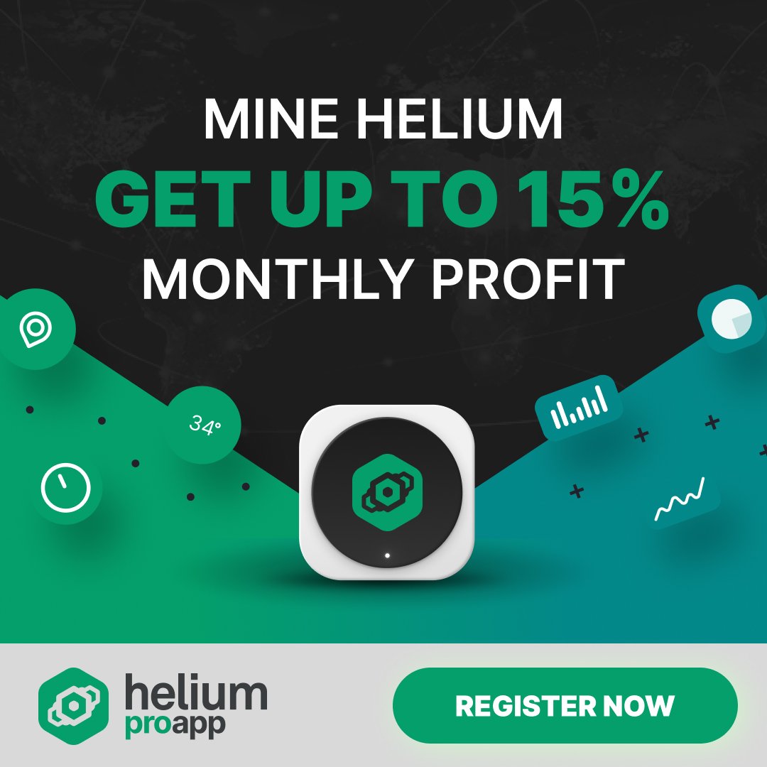RDigitalARTs's tweet photo. Helium Pro - Helium Mining - Mine helium and get up to 15% monthly profit. #heliumpro #hnt #helium #heliummining #hntmining https://t.co/dzMnRkT4ST https://t.co/VBkpQht0xM