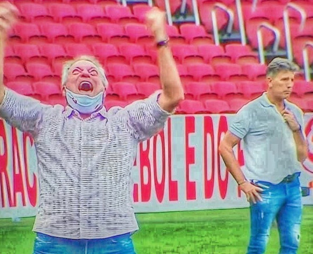 InterDD's tweet photo. Gremistas:"Painato voltou, os colorados estão morrendo de medo" 

Realidade: https://t.co/4BsUOJ59U4