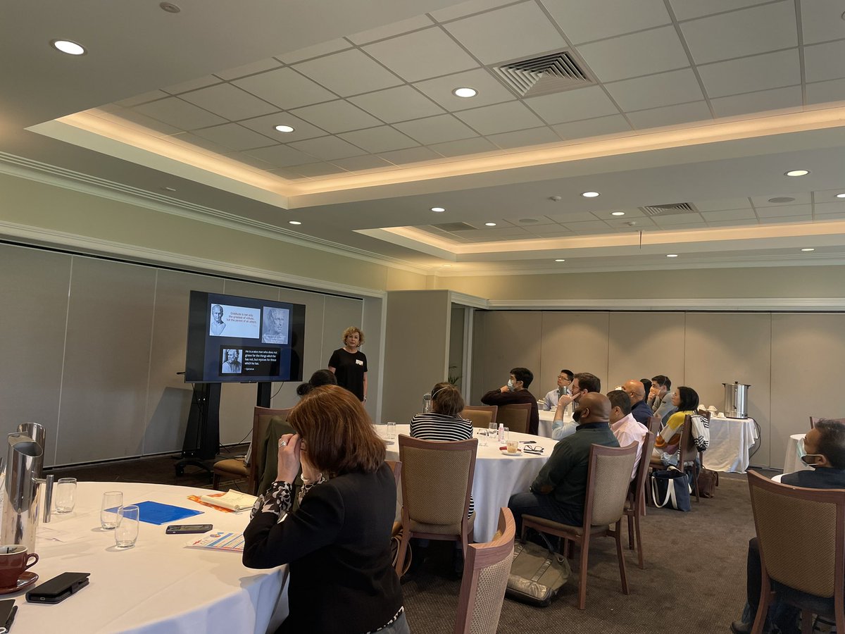 HockeyPeter's tweet photo. @SonCronje talking about the importance of gratitude in our leadership journey #FLASH2022 @sandraturner49 @DrAntG @janebolster https://t.co/AepTlyvT4l