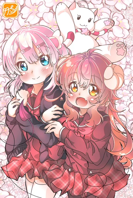 がんばりまぞく～(`・ω・')モリモリ~#まちカドまぞく #絵描きさんと繋がりたい #私の絵柄が好みって人にフォローされたい 