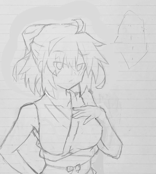 下描きが大雑把だから線画でめっちゃ修正入れるっていうね〜笑 