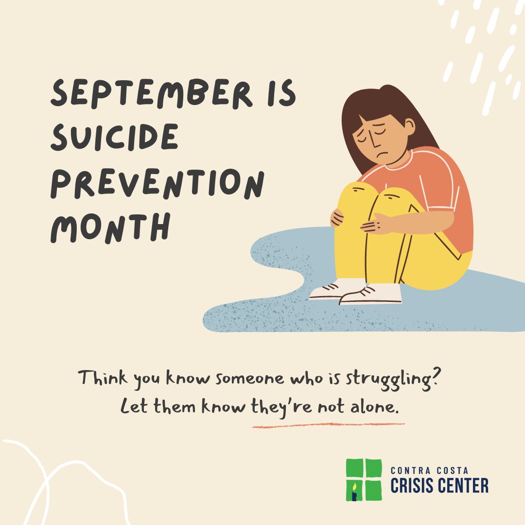 CCCrisisCenter's tweet image. We offer free, confidential crisis counseling 24/7/365. Reach out, we are here for you.
Call 988 or 800-273-8255 or text &apos;HOPE&apos; to 20121
#SuicidePreventionMonth #ContraCostaCrisisCenter #WithHelpComesHope #ContraCostaCounty