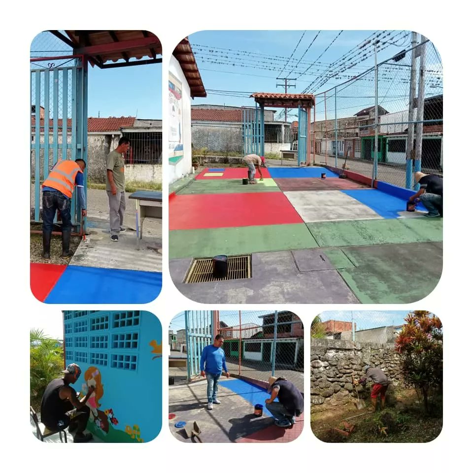 Como parte del plan agosto de escuelas abiertas, este jueves se efectuaron labores de mantenimiento y pintura en áreas de la cancha y zonas verdes del EEIE Marco Antonio Rivera Useche. 

¡Sumando espacios dignos para la educación de niños y niñas! 

#1sep