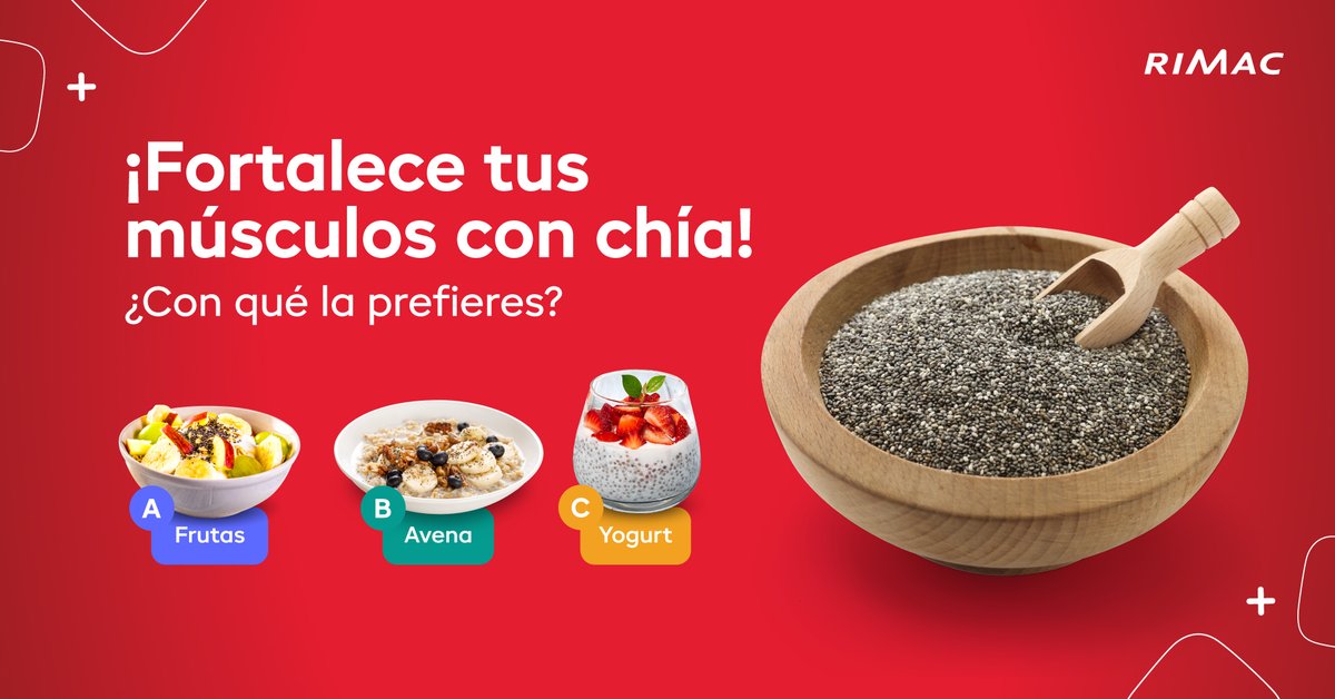 ¿Sabías que la palabra “chía” significa fuerza? 💪

Y es que gracias a su nivel de proteína, nos ayuda a reducir el riesgo de lesiones que aparecen con la edad.

✅ Y tú ¿Con qué la prefieres? 

#UnidosTodoVaAEstarBien #TuBienestarNosImporta