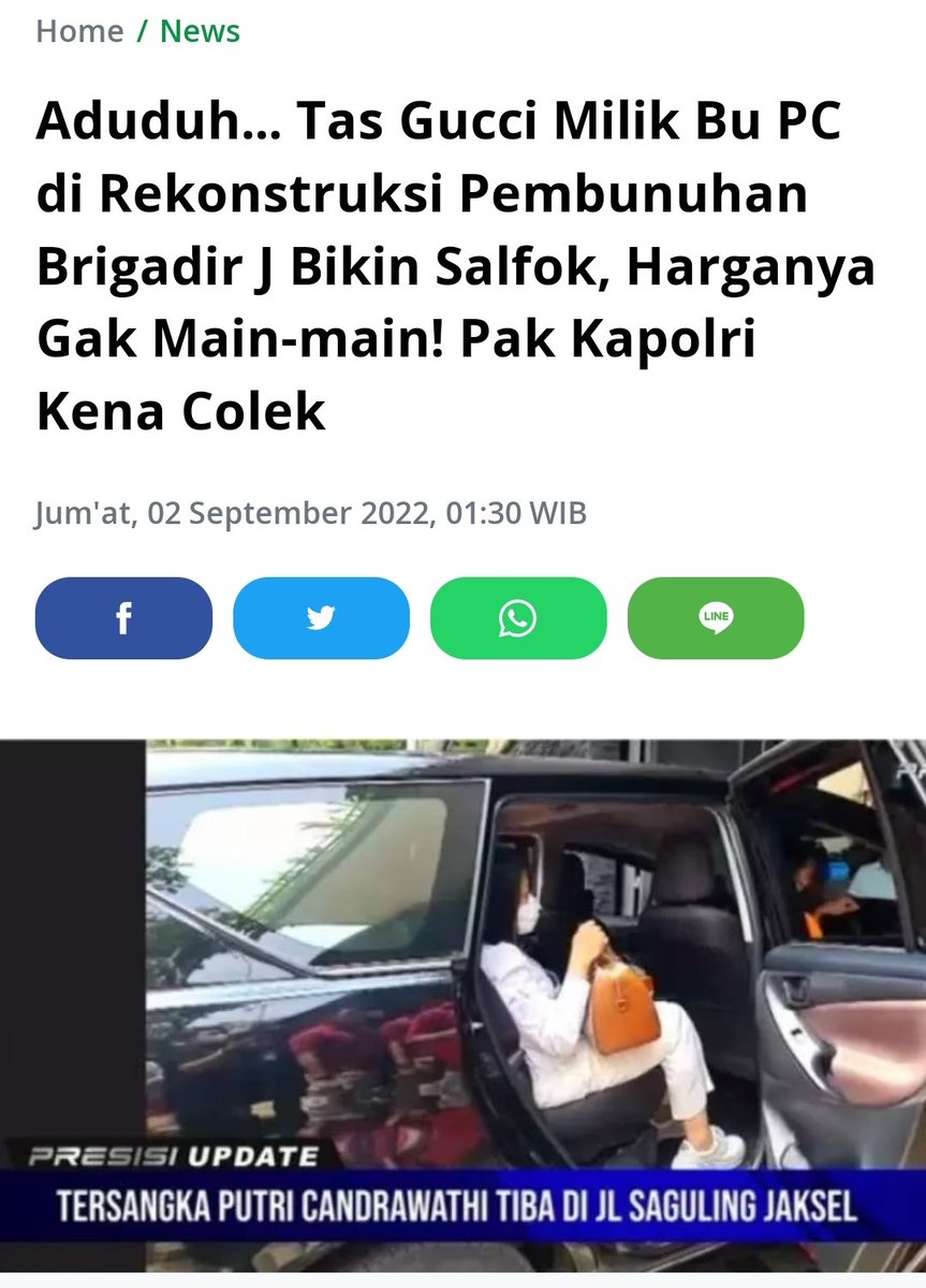 WhoossNews's tweet photo. Mungkin satu-satunya di dunia, tersangka pembunuhan berencana bawa Tas Mewah saat rekonstruksi 

Perilaku ini menunjukkan bahwa PC baik-baik saja, bahkan dalam kondisi sehat baik jasmani maupun kejiwaan. https://t.co/b6bQTsD3Q4
