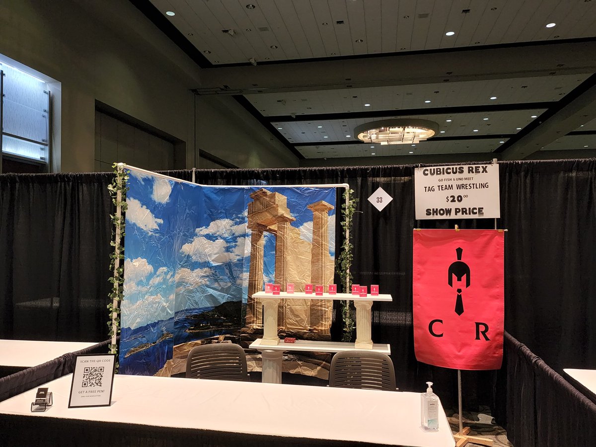 Set up and ready to roll 🎲 for 3 days of fun at <a href="/GrandConGC/">GrandConGC 🔜 GrandCon</a> in Grand Rapids, MI!