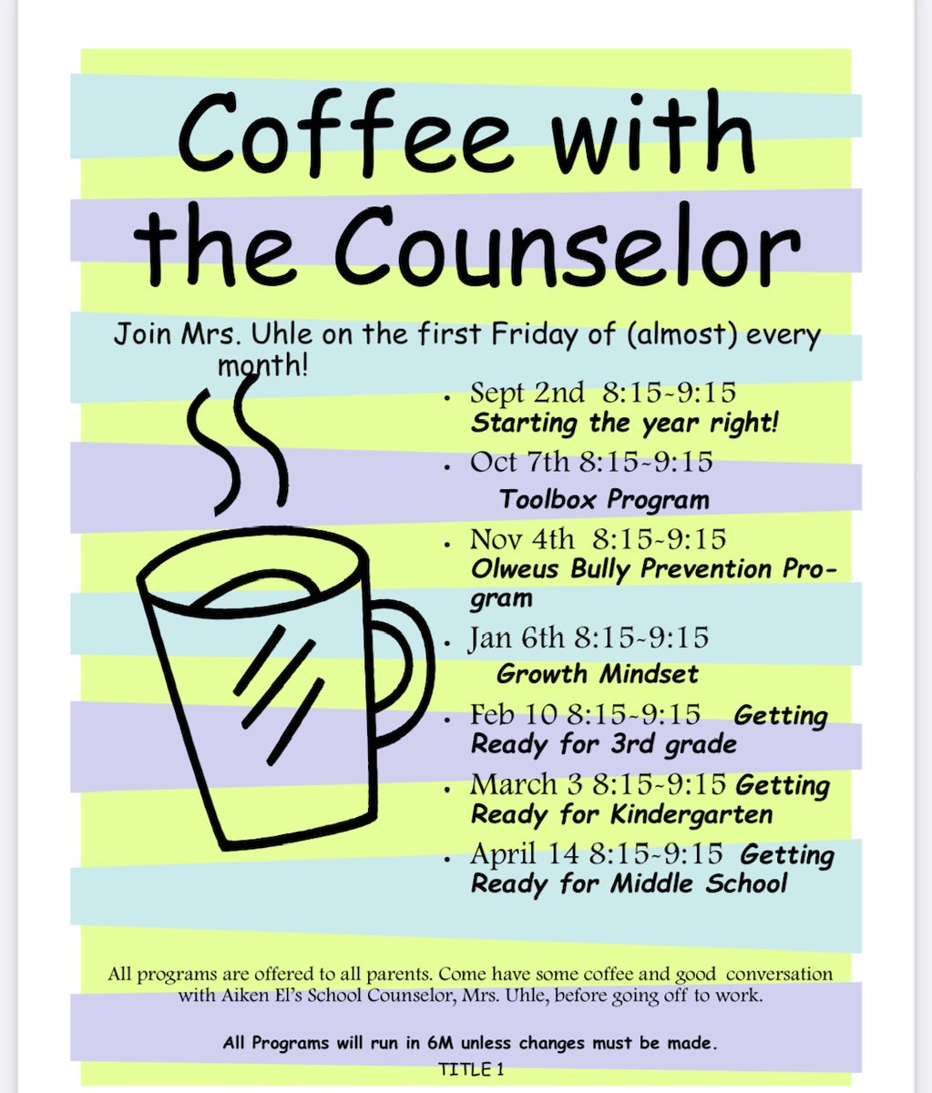 Don't forget to join Mrs. Uhle tomorrow!