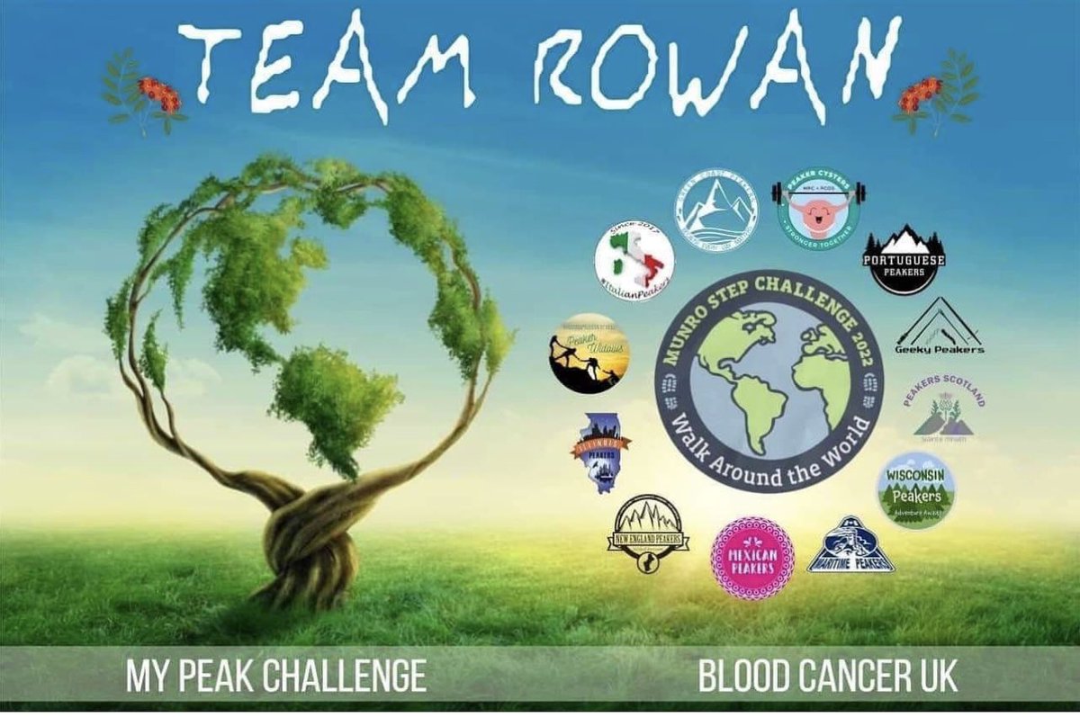 Illinois Peakers join #MunroStepChallenge2022 and #teamrowan to walk around the world as one big #peaker family to raise funds for <a href="/bloodcancer_uk/">Blood Cancer UK</a> 🏃🏻‍♀️🏃🏽🏃🏻‍♂️🏃🏻‍♀️🏃🏽🏃🏻‍♂️!!!
