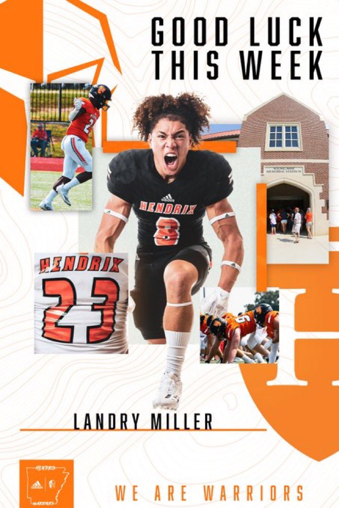 Big thank you to <a href="/RussHeidiSLC/">Russ and Heidi Phillips🏈</a> and <a href="/HendrixFootball/">#WeAreWarriors</a> for the good luck wishes! <a href="/CoachWhiteDB1/">Coach White</a> <a href="/jason77miller/">Jason Miller</a>