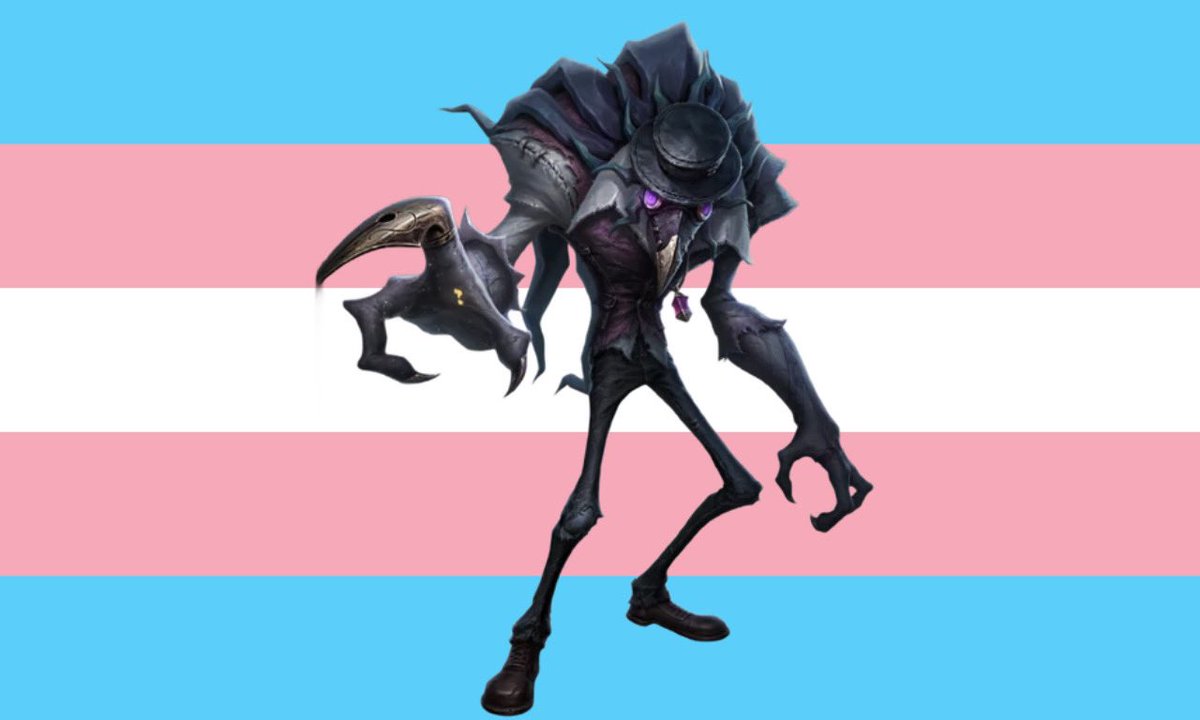 whereisnight's tweet photo. Nightmare should be on the Trans flag! Look at him go! 

// sorry I haven’t posted today guys, I’m sick (￣^￣) https://t.co/vLQFGEAjuH