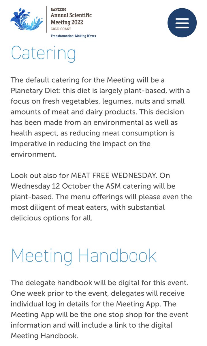 Nishaobgyn's tweet photo. Concerned about the environmental impact of conferencing?
Register for #ranzcogasm with the knowledge that sustainability is a priority @ranzcog
Our sustainability initiatives👇🏽
#ClimateAction #Vegetarian #PlanetaryDiet #MeatFreeWednesday #HealthyEating
https://t.co/94JFoscJrw https://t.co/6Ms69Y00dR