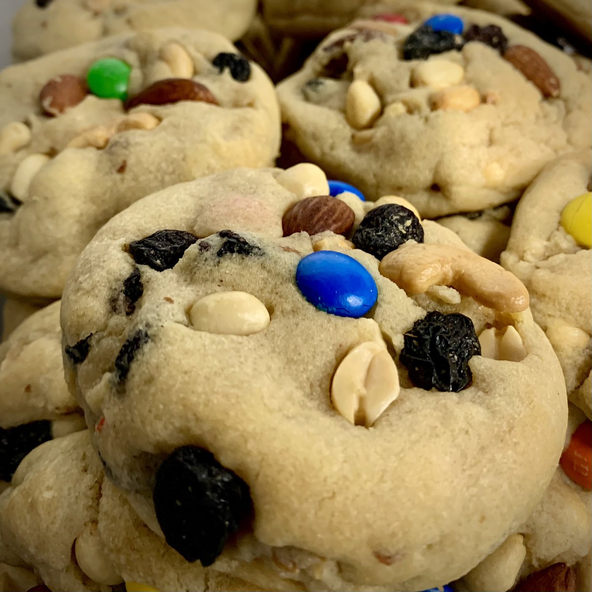 FencelineBeer's tweet photo. Yesterday was #NationalTrailMixDay so we asked @stalliessweets to whip us up some Trail Mix Cookies! 

And she did. 

And #IAteOne. 

And it was fantastic!

Come grab yours before they’re gone! https://t.co/c8DHF8EzQO