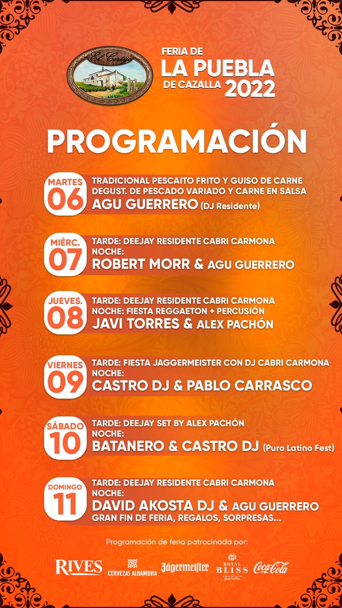 Ya tenemos cartel oficial de este año de la caseta “El Cortijo”, vamos a darlo todo 😜😜