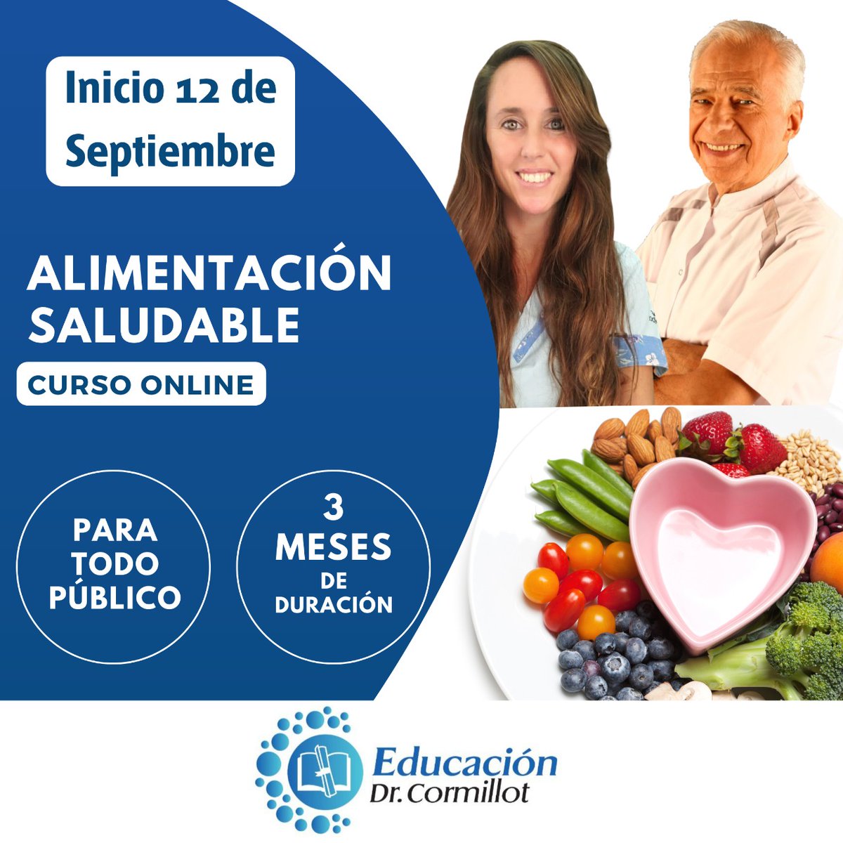 fund_alco's tweet image. CURSO VIRTUAL DE ALIMENTACIÓN SALUDABLE DR. CORMILLOT ¡Nuevo curso online! Comienza el 12 de Septiembre. Cupos limitado. Más info:
wa.me/5491164444019 #cursos #cursos2022 #cursosonline #CursosVirtuales #alimentacionsaludable #alimentacion #alimentacion #alimentaciónsaludable