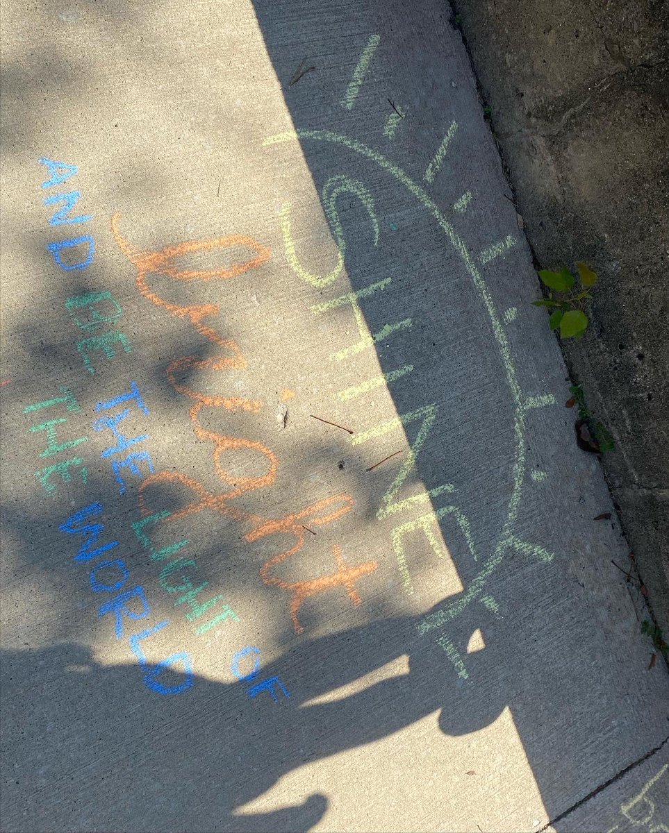 WooMrsWilson's tweet photo. Because #MentalHealthMatters 🧡 We chalked the walk at the school today with positive messages &amp; encouraging art work to make people feel loved and happy. #3rdGrade #MyOhioClassroom #StarkHope #StigmaSquashers https://t.co/smF9qJx0bb