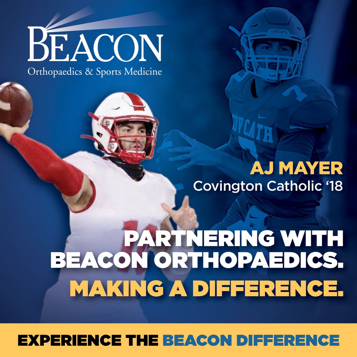 Excited to announce my new partnership with @BeaconOrtho!   Great to get to work with @MMayer1001 and represent NKY & Beacon who has treated my whole family. More to come! #BeaconDifference