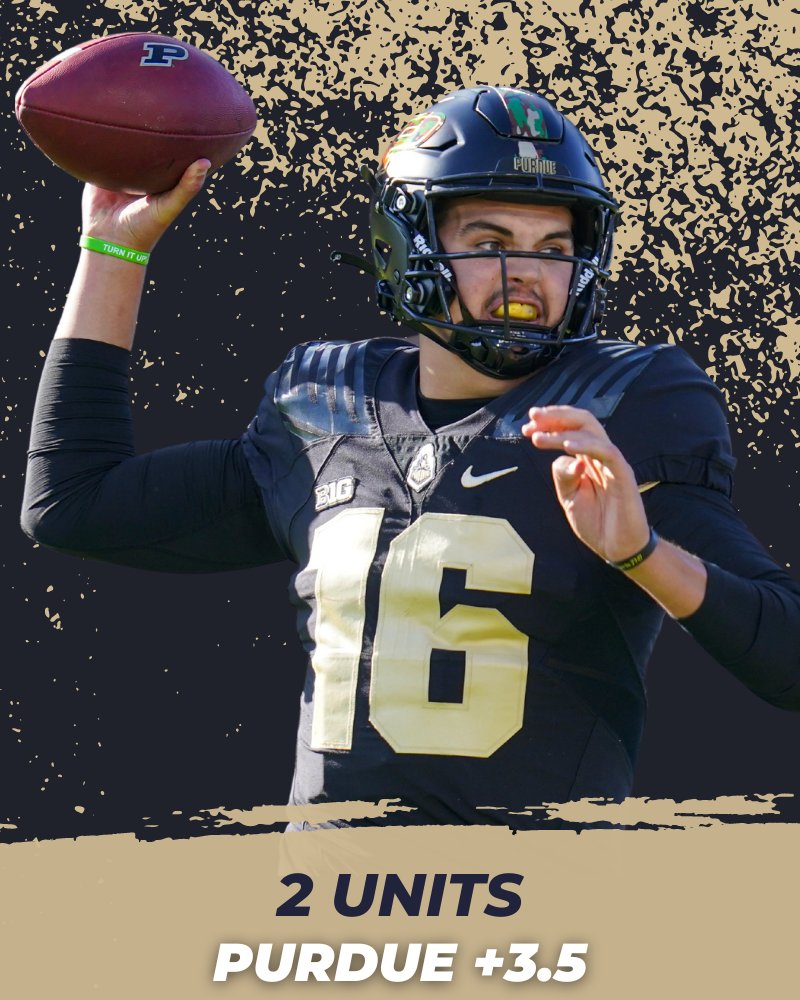 StevePBets's tweet photo. NCAAF Week 1

Purdue +3.5   2u

They will win outright but the 3 points plus the hook is some lovely insurance!

#LetsGoPurdue https://t.co/At00kMsE1e